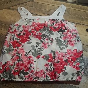 Wrapper Tops - Floral bubble sleeveless blouse XL Wrapper Tops - Floral bubble sleeveless blouse XL